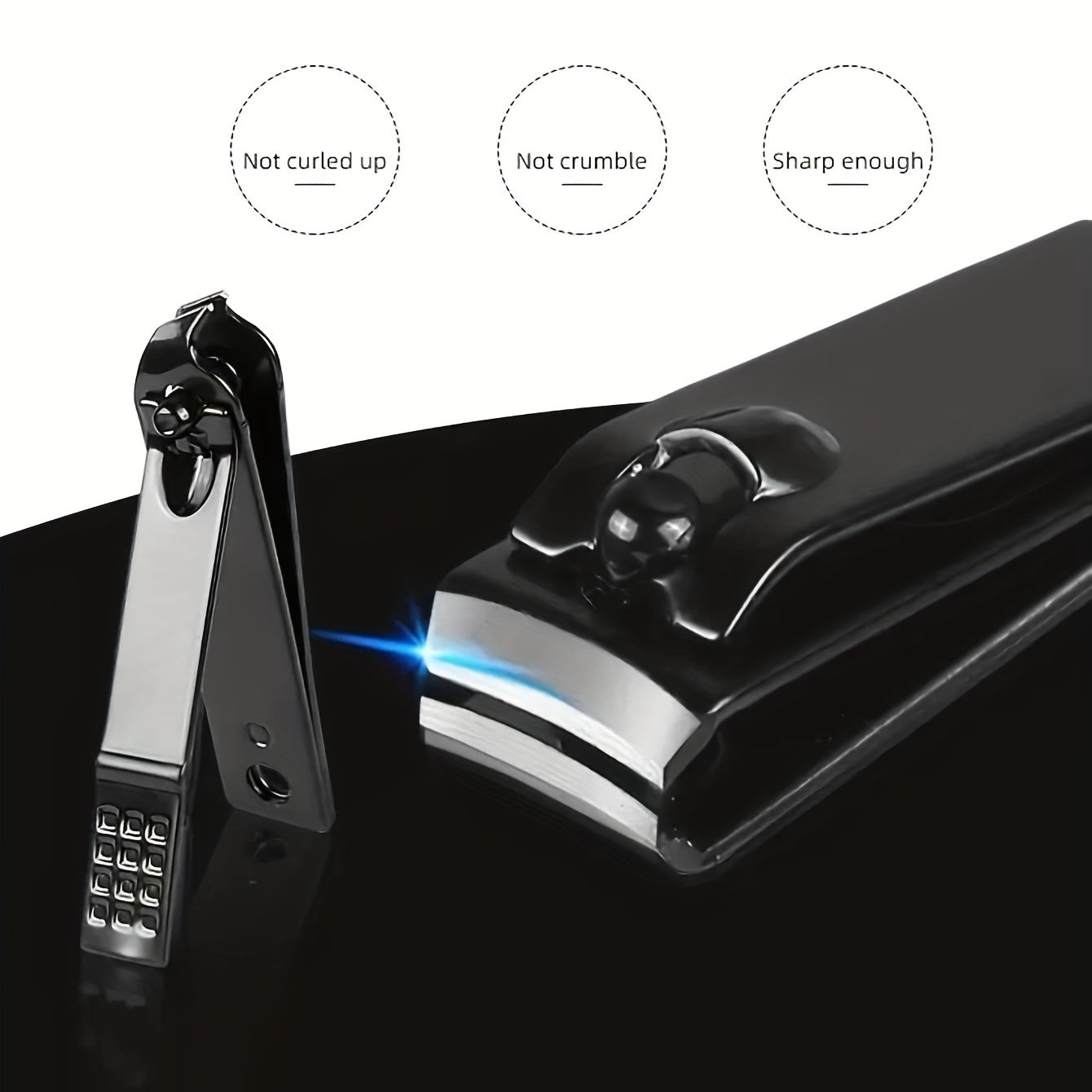 Manicure Set Nail Clipper Set Built-in Nail File Men's And Women's Personal Care Portable Travel Household 7-Piece Set Black Nail Scissors Grooming Tools Kit