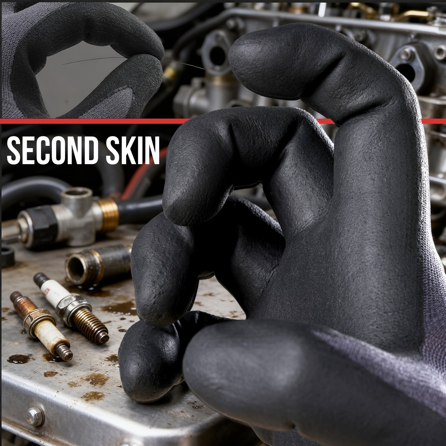 JOISIV 3/6 Pares de Luvas de Trabalho em Nitrilo - Revestidas com Microespuma, Antiderrapantes e Respiráveis, ideais para Jardinagem, Mecânica, Armazém e Tarefas de Bricolage.