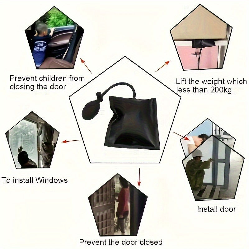 Complete Auto Repair Tool Kit: Inflatable Airbag, Air Pump, Emergency Unlock Tool & More - Get Your Car Ready For Anything!