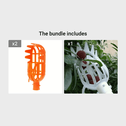 Garden Tools Deep Basket Fruit Picking Head Convenient Fruit Picker Catcher Farm Garden Picking Device