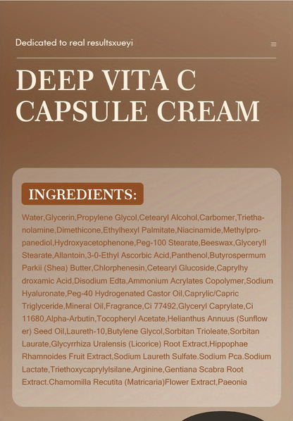 Vitamin C Capsule Cream, Facial Moisturizer | Lightweight Hydrating Cream with PDRN & Retinol for Uneven Light Beige and Radiance | Korean Skincare 1.94oz