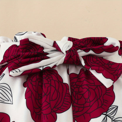 3pcs Short Sleeve &amp; Shorts Set for Newborns - "I'm Daddy's Girl" Letter Print Pants and Headband, Mommy's World Alphabet Kids' Outfit, Perfect for Outdoor