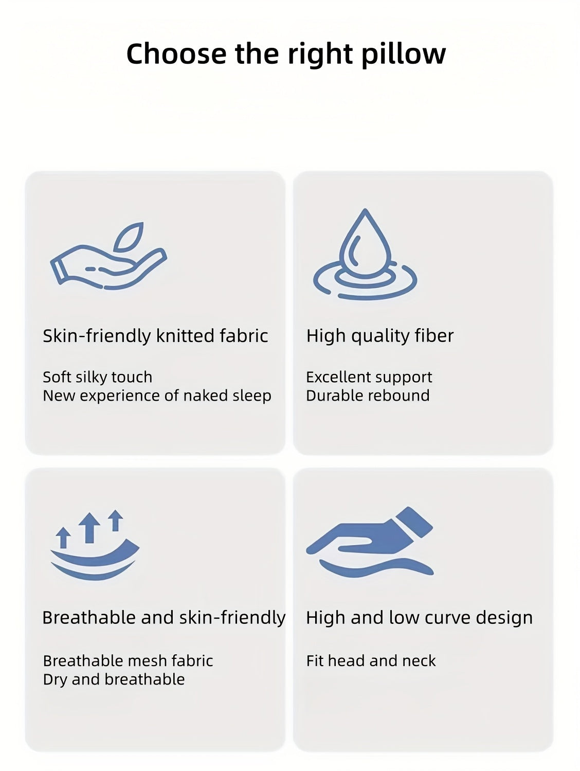 1pc Zero Pressure Deep Sleep Neck Pillow - 4-Level Ergonomic Cervical Pillow with Anti-Hunchback Design, Soft & Firm Support for Side/Back/Stomach Sleepers, Non-Collapsing Core, 8-Hour Comfort, Hand Washable, Ideal for Home U