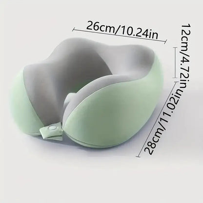 U-Shaped Neck Pillow for Travel & Office - Ergonomic Design, Medium Soft, Machine Washable, Black, Neck Pillow for Travel, Office Napping, and Relaxation, Relaxation Accessory, Modern Pillow, Comfortable Fit, Relaxation, Neck