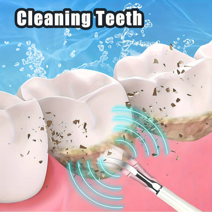 Ultra Whitening Electric Toothbrush With 5 Modes - Plaque & Stain Removal, Usb Rechargeable, Includes Dental Mirror, Fragrance-Free