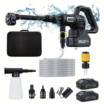 Heavy-duty cordless pressure washer 3000W 200Bar - Brushless motor, portable with carrying case, compatible with Makita 18V lithium batteries, for garden, patio, car, machine cleaning - Professional and home use, Sleek Tool.