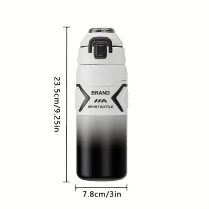 1 Large Capacity 316 Stainless Steel Insulated Sports Water Bottle, 670ml/22oz Portable Carry Handle Vacuum Insulated Bottle, Outdoor Travel Camping Hiking Gym Drinking Cup with Leakproof Anti-Slip Design and Flip Lid - Perfe