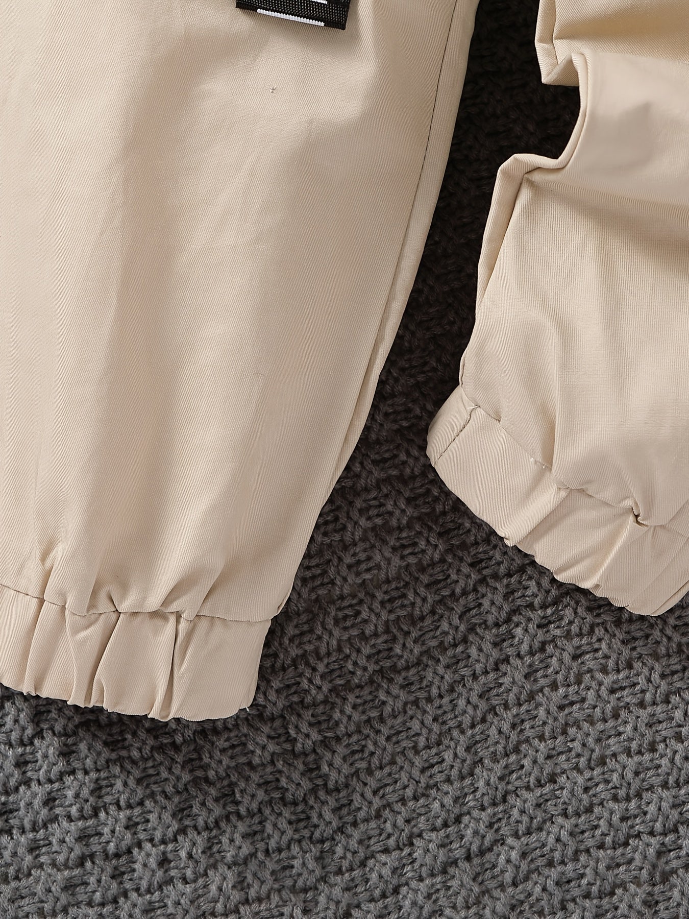 2pcs Baby Girls Ruffle Long Sleeve Round Neck Knitted Top &amp; Cargo Pant Set Kids Outdoor Clothes