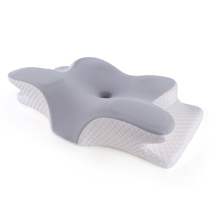 Ergonomic Butterfly-Shaped Memory Foam Pillow - Slow Rebound for Neck Support & Sleep Comfort, Ideal for Back and Side Sleepers, Machine Washable Cover, Hotel Quality, Bedding | Comfortable Sleep | Soft Texture Fabric, Pillow