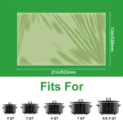 30pcs Slow Cooker Liners, Easy Clean Up Plastic Bags For Crockpot, Kitchen Disposable Cooking Bags, BPA Free, For Oval Or Round Pot, Size 33.02*53.34 Cm, Fit 3QT To 8QT, Baking Tools, Kitchen Accessaries