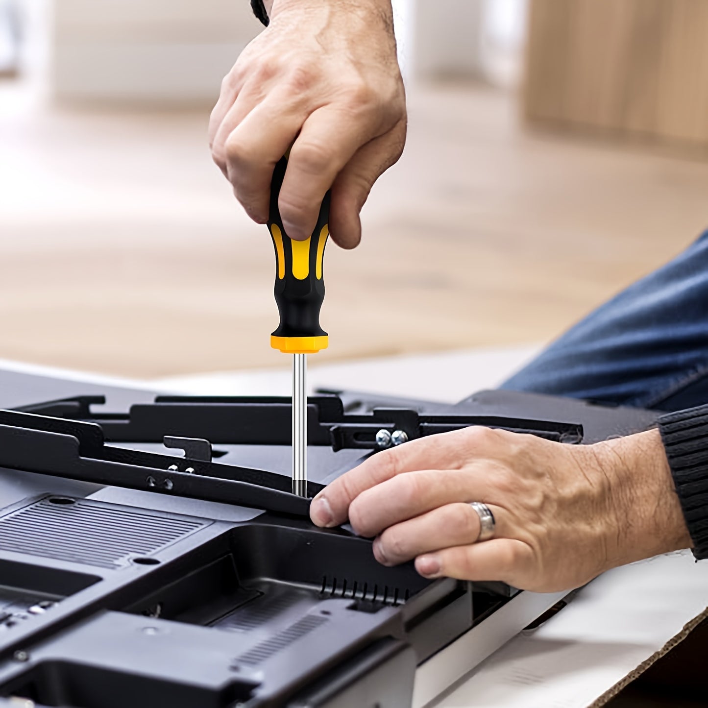 Conjunto de Chaves de Fendas Profissionais com 43 Peças e Suporte Magnético para Bits - Aço Cromo Vanádio, Inclui Bits de Fendas, Phillips, Hexagonais, Torx e Ferramentas de Precisão - Kit de Reparação Durável para Uso Doméstico e Industrial