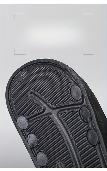 Men'S Casual Slip-On Sandals with "2W" Embroidery - Non-Slip, EVA Material, Black and Brown, Comfortable for Indoor and Outdoor Use, Casual Footwear | Stylish Sandals | EVA Sandals