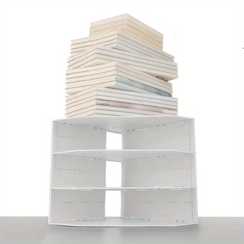 Retractable 4-Compartment Bookshelf File Storage Box: Desk Necessities & Data File Organizer for Office Furniture, School Learning & Decoration Storage Stationery