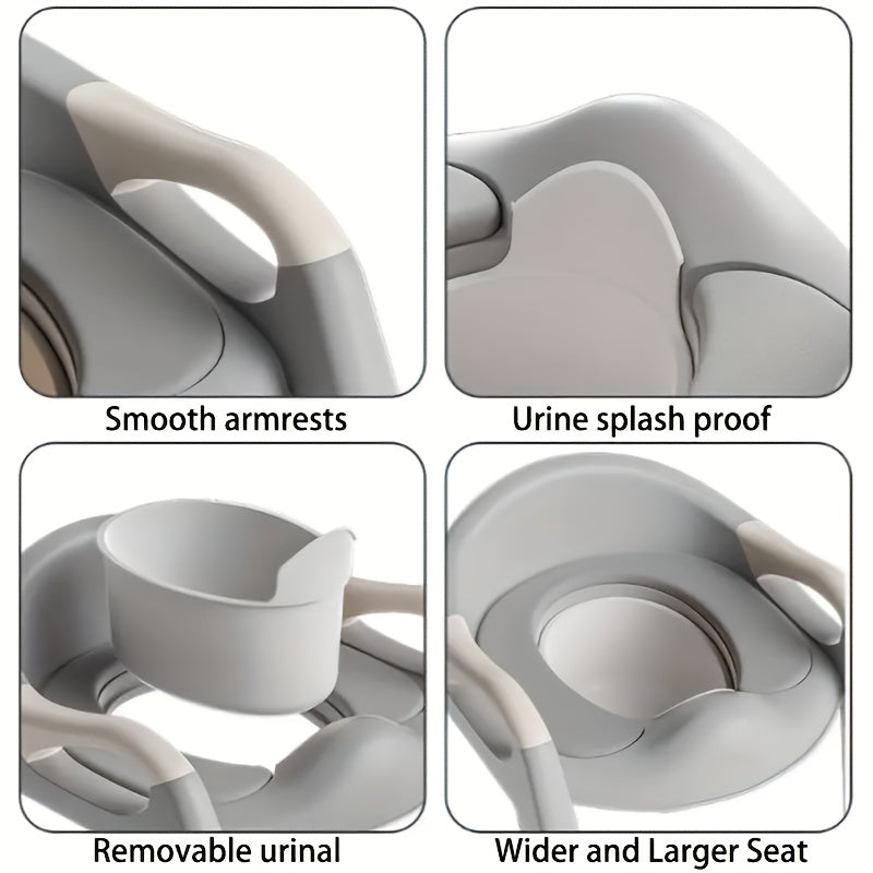 3-in-1 Adjustable Height Collapsible Portable Potty Training Toilet Seat with Safety Non-Slip Design, Soft Padded &amp; Sturdy Construction &amp; Potty Training at Home &amp; Travel - Mixed Colors, Potty Seat