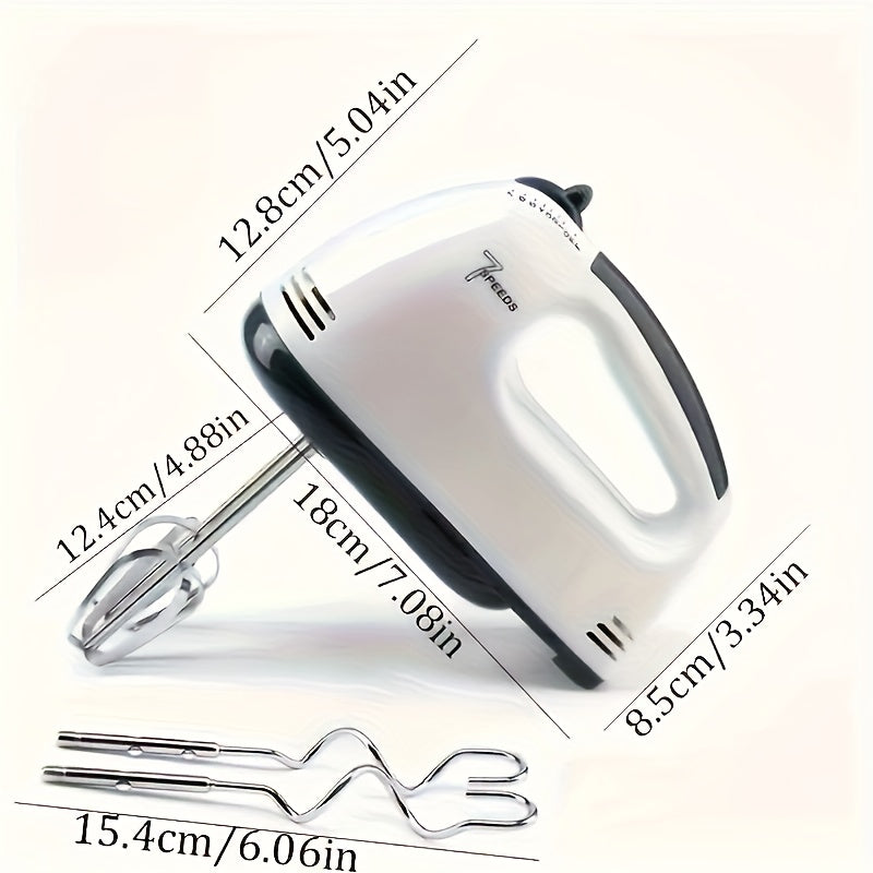 1pc Electric Hand Mixer - 7-Speed Control Egg Beater Whisk with 4 Stirring Bars, 260W, Safe & Durable for Baking - Ideal for Whisking Bread, Cake, Baking Essentials, Durable Kitchenware