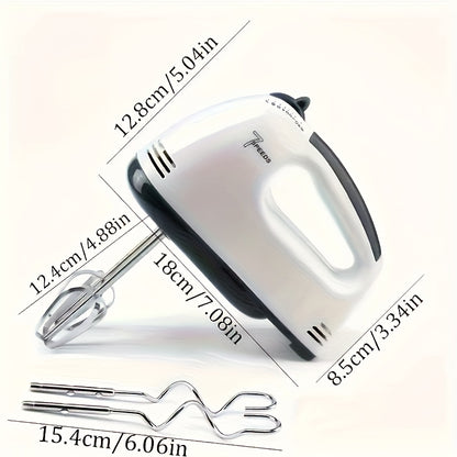 1pc Electric Hand Mixer - 7-Speed Control Egg Beater Whisk with 4 Stirring Bars, 260W, Safe & Durable for Baking - Ideal for Whisking Bread, Cake, Baking Essentials, Durable Kitchenware