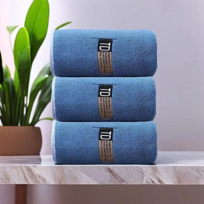 9pcs Large Size Three Colors Super Soft Super Absorbent Bath Towel Set, Blue, White, Gray Composition, Exquisite and Durable, Not Shedding, 5-Star Standard