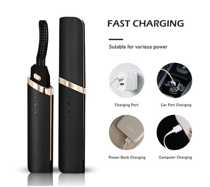 Long-Lasting Portable Electric Eyelash Curler with Heated Technology - Perfect Gift for Women