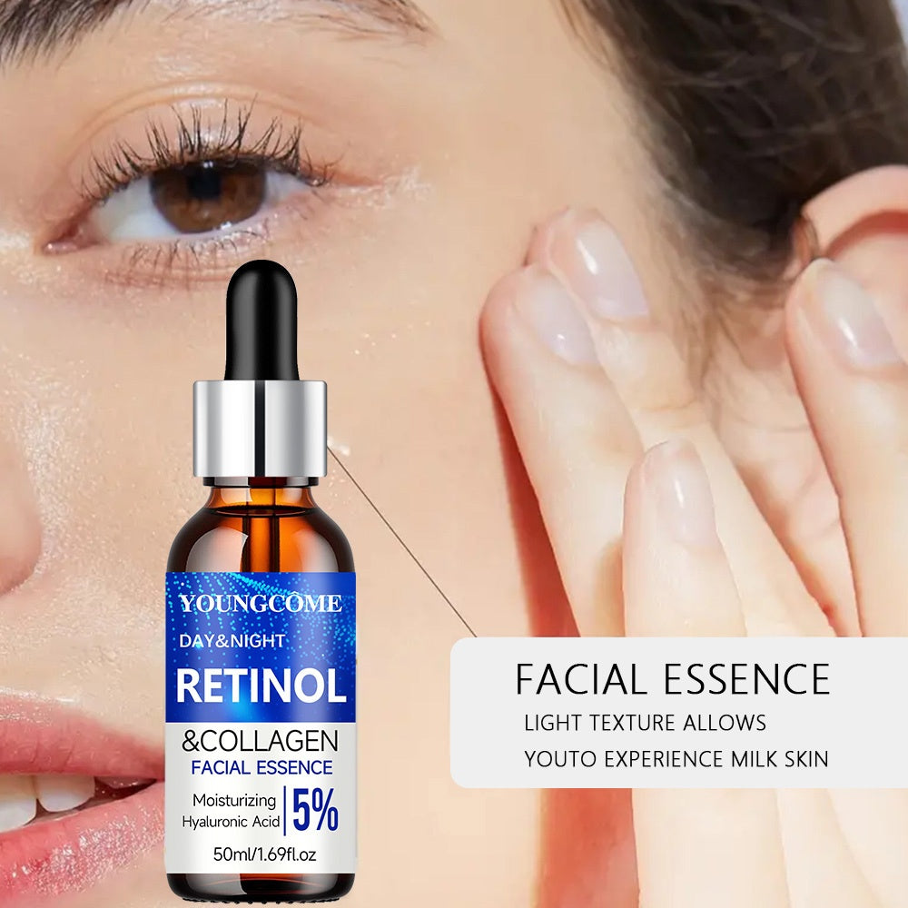 YOUNGCOME Retinol+collagen complex+hyaluronic acid Light Beige care set, powerful moisturizing face cream and firming essence, three piece neck care stick, alcohol free, suitable for all Light Beige types,make Light Beige you