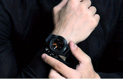 MEGIR Multifunction Men's Watch, Sports Silicone Strap Waterproof Calendar Quartz Watch 2002, Ideal Choice For Gifts