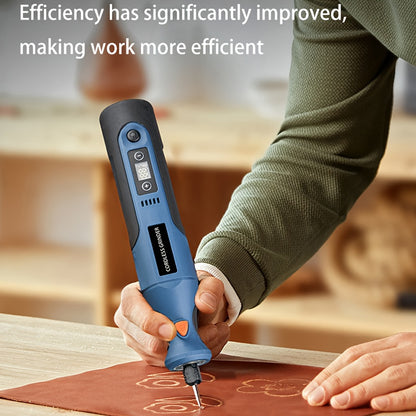 Rechargeable Electric Polishing Machine, 7.4V High Power Grinder, Wireless Rotary Tool with Battery, Adjustable Speed Carving Pen for Wood Carving and Polishing, Perfect Christmas Gift for Friends and Family