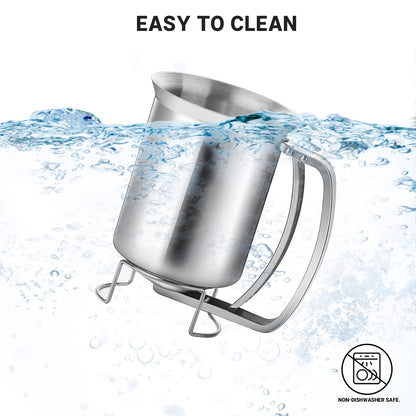 1pc Batter Separator, Stainless Steel Batter Dispenser, Funnel Dispenser, Octopus Balls Funnel Batter Separator, Cake Batter Separator, Pancake Batter Separator, Desserts Making Bakery Tools, Kitchen Accessaries