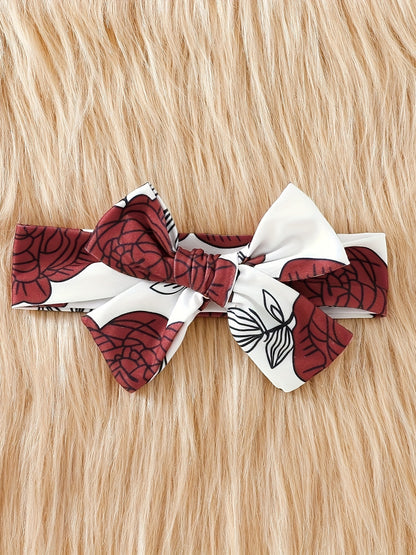 3pcs Short Sleeve &amp; Shorts Set for Newborns - "I'm Daddy's Girl" Letter Print Pants and Headband, Mommy's World Alphabet Kids' Outfit, Perfect for Outdoor