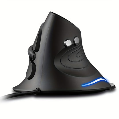 Vertical Wired Mouse, Ergonomic Design, 6 Buttons, Suitable for PC/Mac/Laptop Vertical USB Wired Mouse, Gaming E-Sports Mouse, ZELOTES T-30