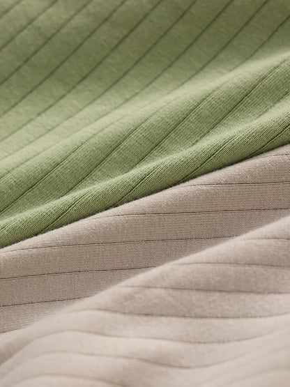 3pcs Men'S Boxer Briefs - Breathable, Comfortable, Stretchy Ribbed Striped Underwear in, Green, and, Perfect for Casual Attire or Sports, Comfortable Underwear | Ribbed Texture | Medium Elasticity