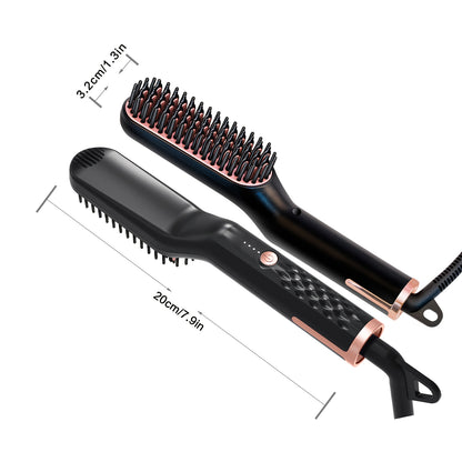 UKLISS Electric Hair Straightener with Fast Technology - 3-in-1 Hair Straightener Brush, 220V Plug & Compact Design for Men & Women, Long & Short Hair, Professional Salon & Home Use, Hair Straightener For Women, Hair Straight