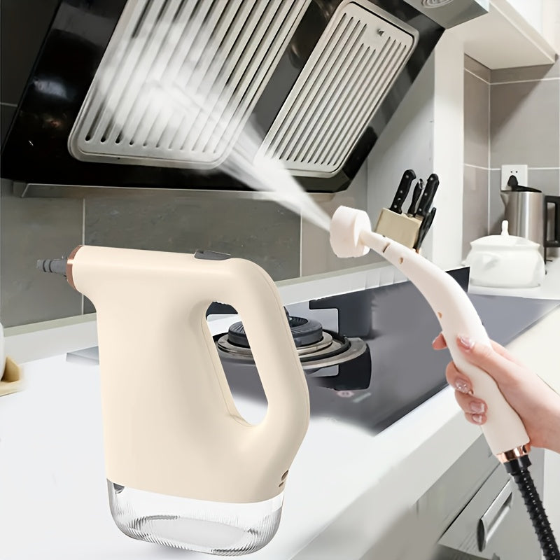 Portable high power handheld steam cleaner, 1300W adjustable temperature and pressure - capacity, maximum temperature 100°C, wide range of cleaning accessories, kitchen, bathroom, furniture and car multi-functional cleaning