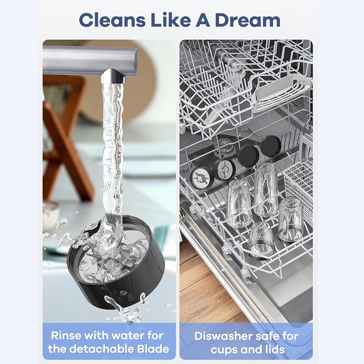 Liquidificador para Smoothies, Batidos e Smoothies, Conjunto de 15 Peças para Cozinha Pessoal com Moedor, Liquidificador Único para Preparar Sumos, Papinhas e Receitas Nutritivas com Escova de Limpeza