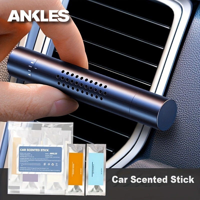 4-Pack Aromatherapy Car Air Freshener Sticks, Essential Oil Diffuser, Long-Lasting Fragrance, Compressed Scent Tablet, Incense Stick for Vehicle Interior, Home & Office Use