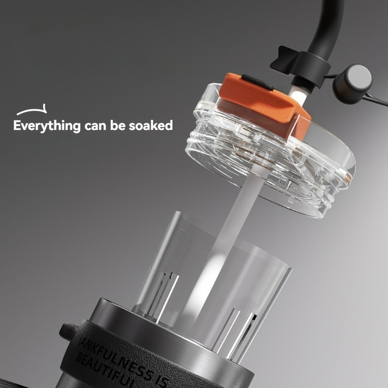 NRMEI 40oz Stainless Steel Water Bottle with Handle - Double Mouth - Leak-Proof - Suitable for Car Cup Holder