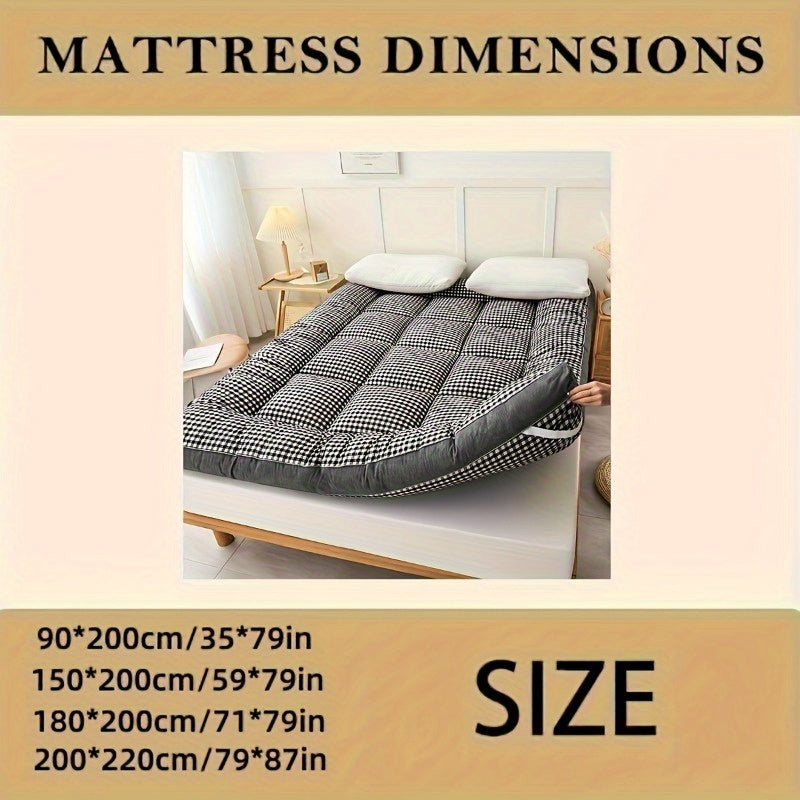 Luxurious soft square mattress topper - Breathable fluffy all-season comfort for bedrooms, guest rooms, and dorms - Warm winter bedding for fall - Machine washable polyester bedspread for outdoors, camping, and hiking