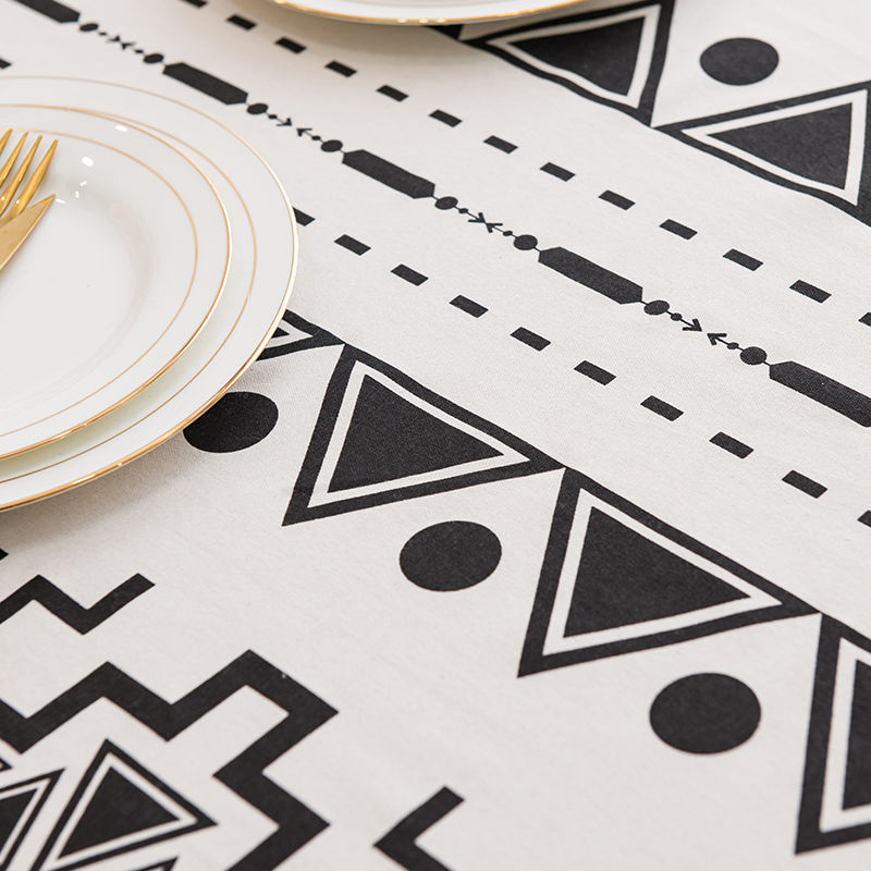 1pc Boho Tablecloth With Tassel, Rectangular Dustproof Table Cover, Suitable For Buffet Tables, Holiday Dinners, Parties, Banquets, Weddings, Home Decor