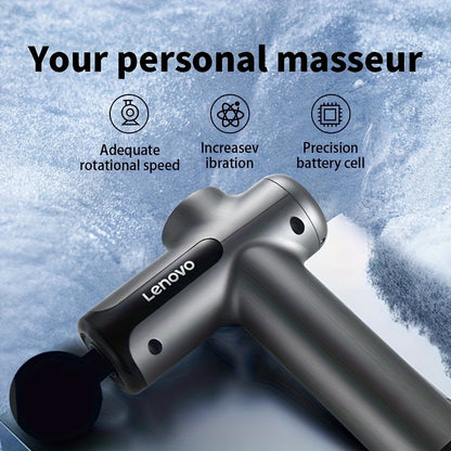 Intelligent Massage Gun - Quiet Strike, 8-Head, USB Rechargeable, Ergonomic Design for Waist, Legs, and Hips, Ideal Father'S Day Gift, Massage Gun for Muscles, Sleek Metallic Finish, Durable Plastic Body