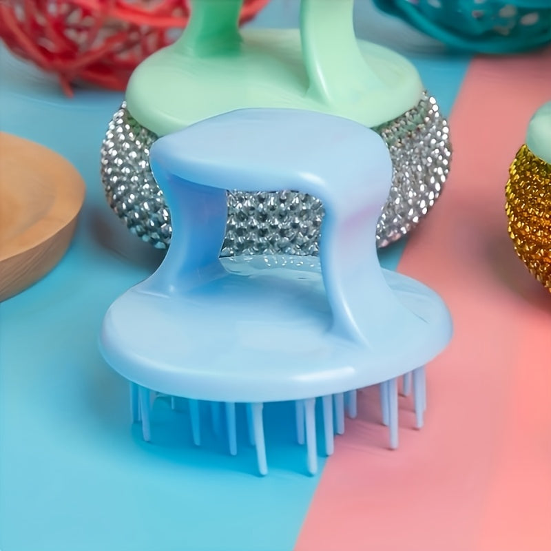 1pc Stainless steel cleaning brush with ergonomic handle - Reusable scouring ball, suitable for pots, kitchens, bathrooms, floors and outdoor use - Durable plastic and metal bristles, 1-4pcs, multi-functional scouring ball