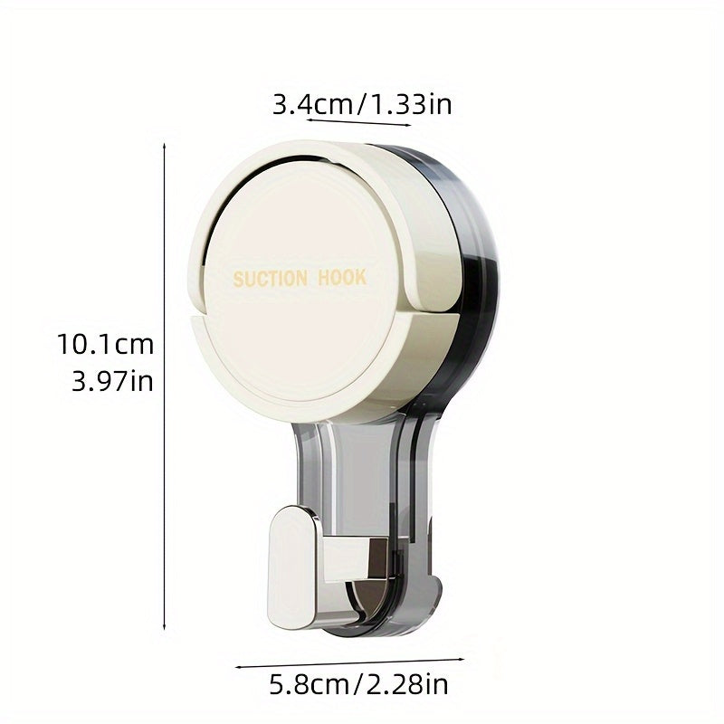 3pcs Heavy Duty No-Drill Bathroom & Kitchen Towel Hooks - Strong Vacuum Cup, Self-Stick Adhesive Towel Rack Holders, Damage-Free Installation, No Tools Needed, Space-Saving for Bathroom, Kitchen, Hotel, Office - Modern Minima