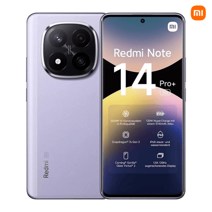 Xiaomi Redmi Note 14 Pro Plus 12GB+512GB 5G Smartphone Snapdragon 7s Gen 3 6.67" AMOLED Display 200MP Triple Camera 120W HyperCharge