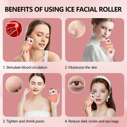 1pc Silicone Ice Roller for Face - Fragrance-Free, Battery-Free Facial Care Tool & Accessory