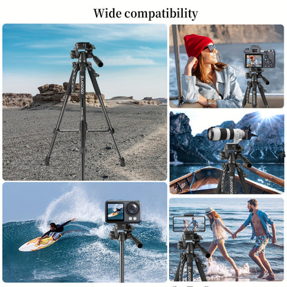 UEGOGO 152.4cm Heavy-Duty Tripod for DSLR, Mirrorless Cameras & Cell Phones - Professional Video Recording Stand with Storage Bag and Phone Clip