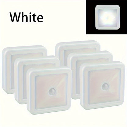 3pcs/6pcs Motion Sensor LED Night Light for Bathroom, Bedside, Corridor, Aisle, Toilet, Staircase, And Cabinet - Intelligent PIR, And Easy to Install, Smart Light
