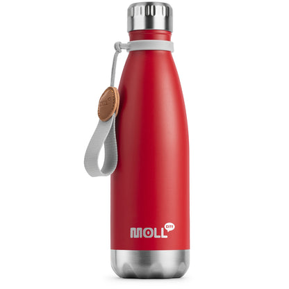 Garrafa térmica de aço inoxidável de 500ml com boca estreita, 1 unidade, reutilizável, à prova de fugas, para viagens, ideal para mulheres (rosa)