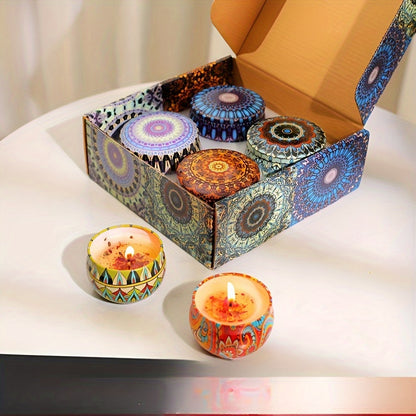 4pcs of fragrant candle set (4 kinds of fragrance types: jasmine, sandalwood, Small Canglan, Rose) cans are random. Candles, Bathing, Yoga, and Holiday Gifts, Mother's Day Gift