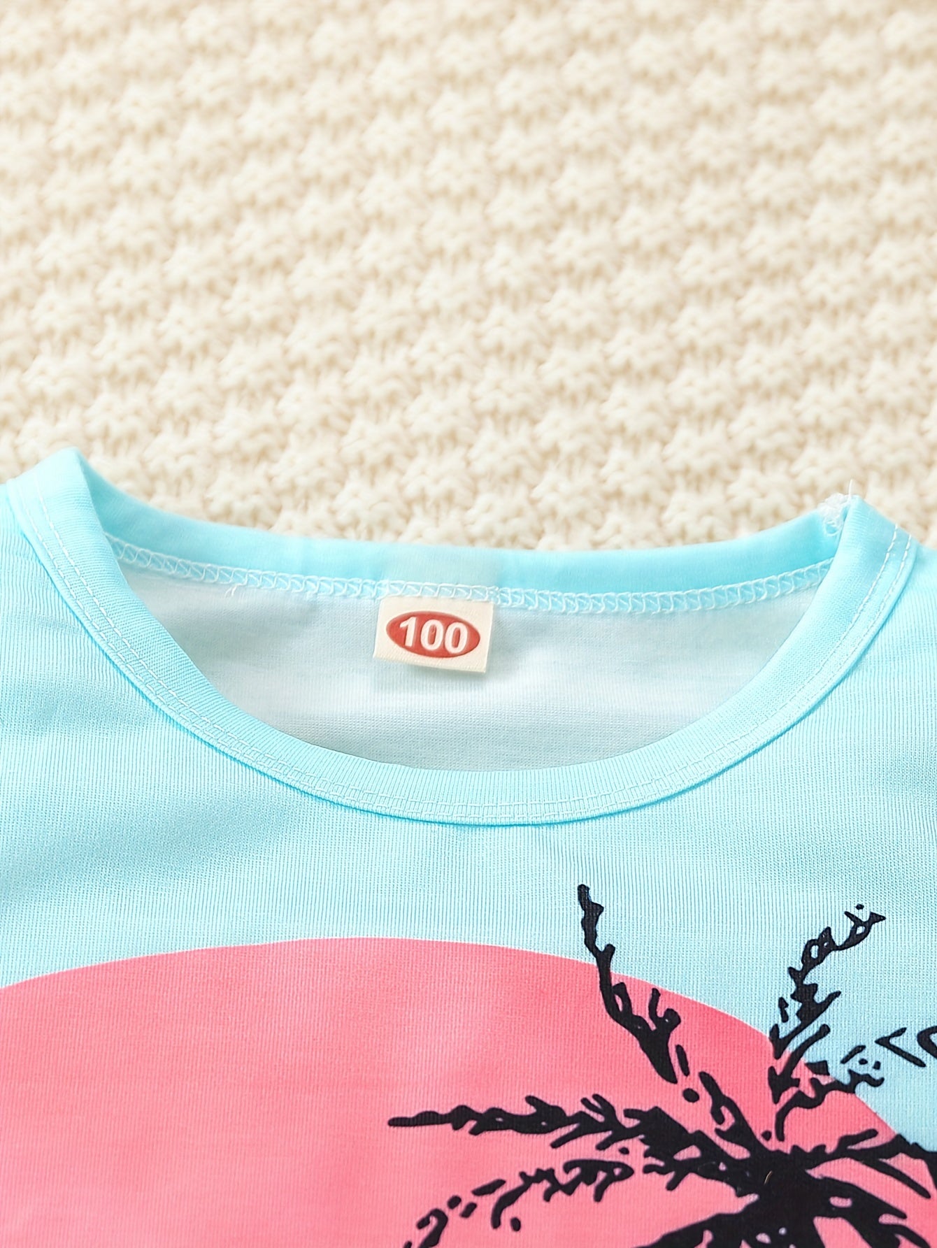 Boy's Coconut Trees Casual Outfit Round Neck Tank Top & Shorts Comfortable Breathable For Summer Kids Clothes Sets, Ideal For Daily & Outdoor Wear