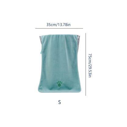 1pc Super Absorbent Dog Bath Towel With Adorable Embroidery - Gentle & Stylish Cleaning Solution For Your Furry Friend