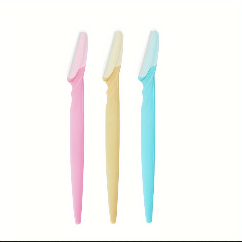 3-24pcs Eyebrow Razor Shaper Set, Facial Hair Remover Trimmer Grooming Kit for Women and Men, Stainless Steel, Non-Electric, No Battery Required, with Various Colors for Versatility