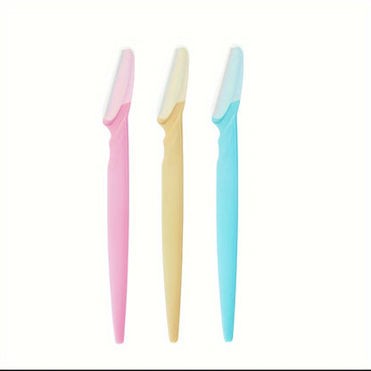 3-24pcs Eyebrow Razor Shaper Set, Facial Hair Remover Trimmer Grooming Kit for Women and Men, Stainless Steel, Non-Electric, No Battery Required, with Various Colors for Versatility
