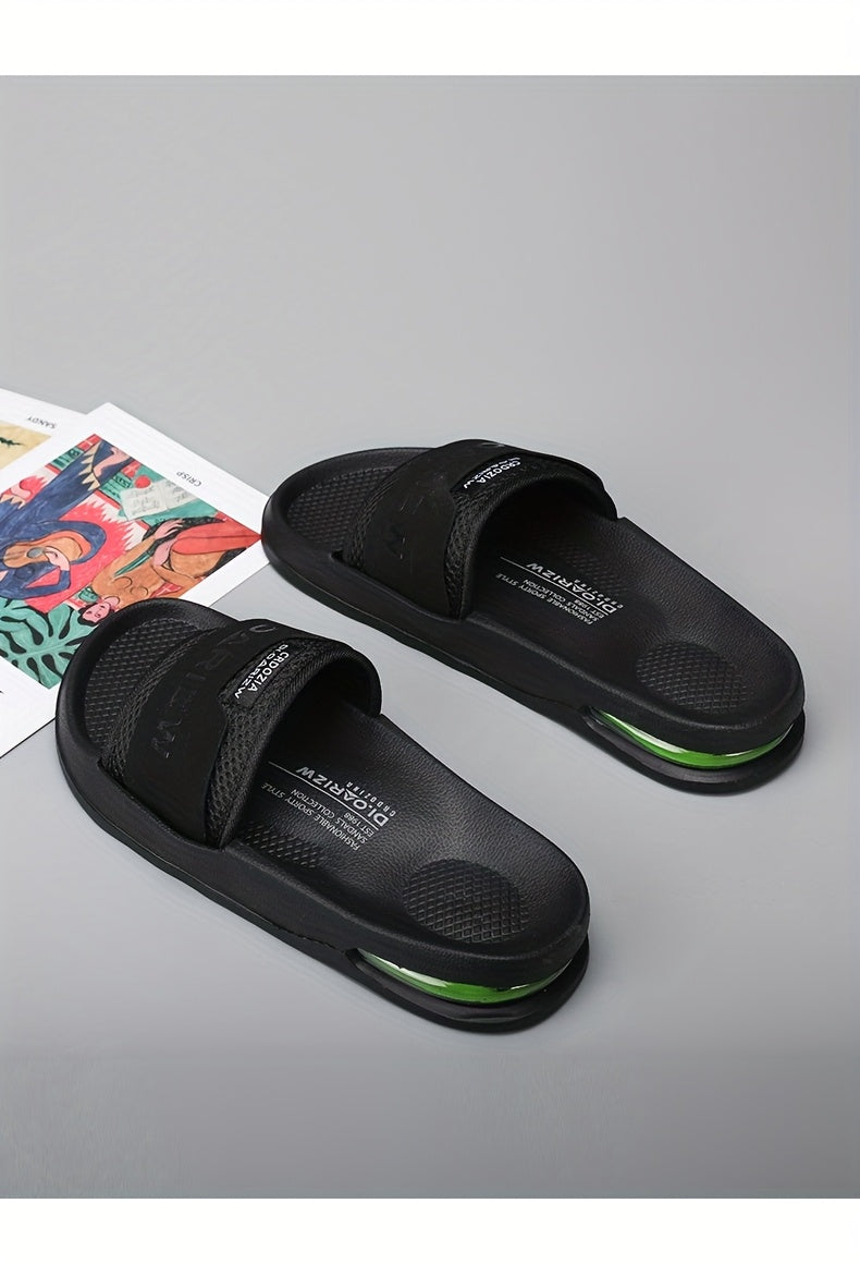 Men'S Casual Slip-On Sandals with "2W" Embroidery - Non-Slip, EVA Material, Black and Brown, Comfortable for Indoor and Outdoor Use, Casual Footwear | Stylish Sandals | EVA Sandals